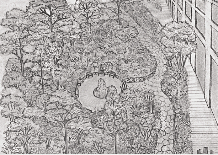 Entwurfszeichnung Gartenplanung